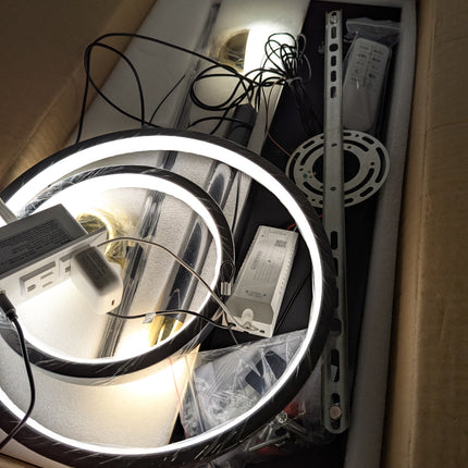 ORANOOR LED Modern Chandeliers for Dining Room, Dimmable Black Gold Chandelier K