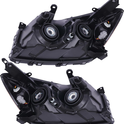 EnSyuSuMa Headlight Assembly Pair for Toyota RAV4 2009-2012, Left Driver & Right Passenger Side, Halogen, Clear Lens