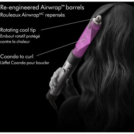 Dyson Airwrap Styler Complete Multi-Styler and Curling Tool, Iron/Fuchsia, 7 Attachments (No Firm Brush)