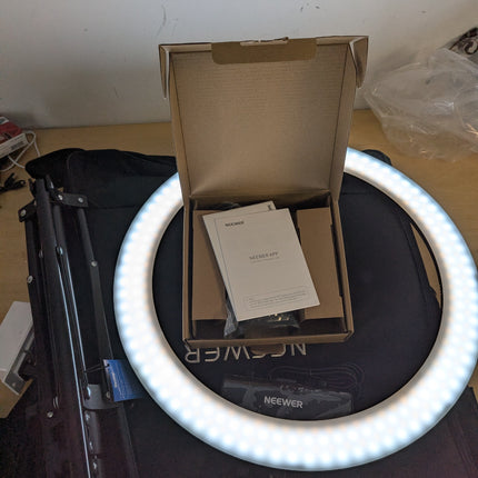 NEEWER Professional 18 Inch Ring Light with Tripod Stand Phone Holder Compatible