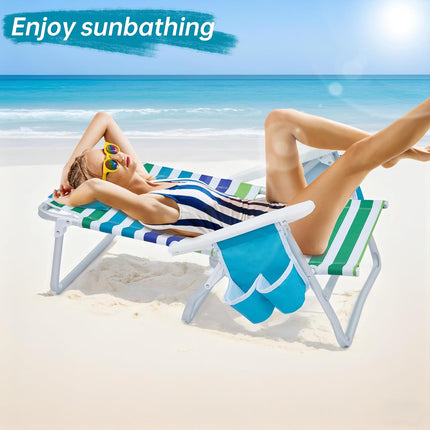Aohanoi Beach Chair, Beach Chairs for Adults 2 Pack, Outdoor Folding Beach Chair