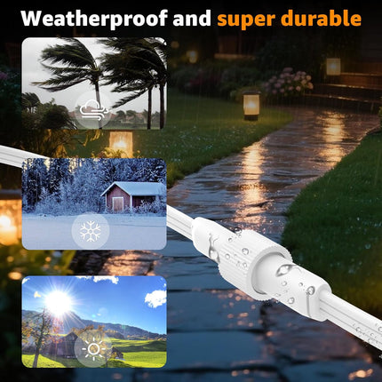 Norward Extension Cable for Govee Permanent Outdoor Lights, IP68 Waterproof Exte