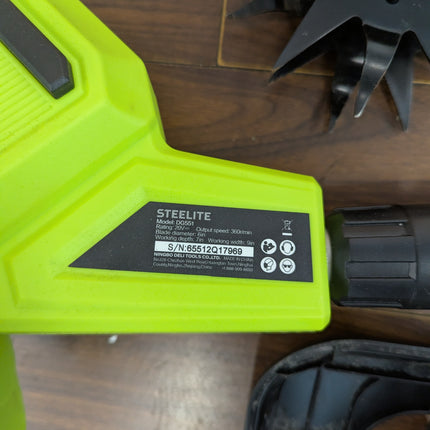 Steelite 21V 9 in Electric Cordless Tiller, 360 RPM Garden Cultivator with 2 x 2.0Ah Batteries & Charger
