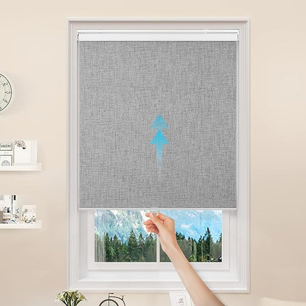 GENIMO 100% Blackout Roller Window Shades, Window Blinds Cordless with Thermal I