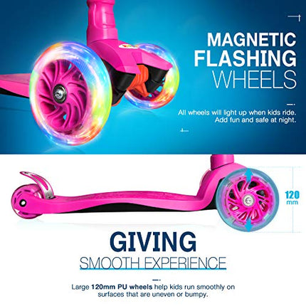 BELEEV A2 Scooters for Kids 3 Wheel Kick Scooter for Toddlers Girls & Boys, Scoo