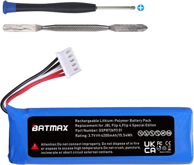Batmax 1Pc 4200mAh Battery for JBL Flip 4, Flip 4 Special Edition, JBL GSP872693