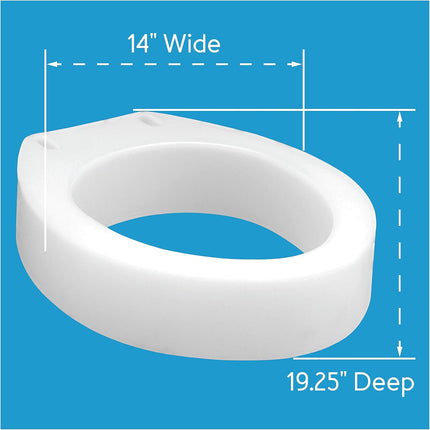 Carex Health Brands Toilet Seat Elevator Elongated Shape