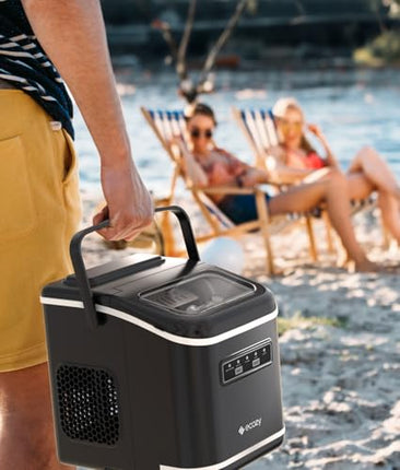 Ecozy Countertop Ice Maker, Portable, Self-Cleaning, 9 Bullet Ice Cubes in 6 Min