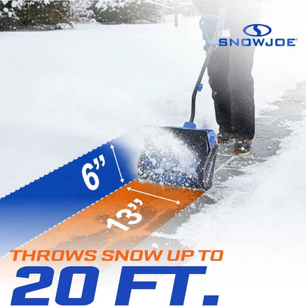 Snow Joe 24V Cordless Electric Shovel Kit w/ 4Ah Battery & Charger, 13″ Clearing