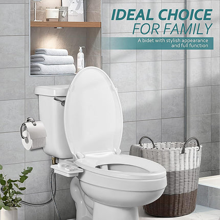 SAMODRA Bidet Attachment Non-Electric Cold Water Bidet Toilet Seat Attachment wi