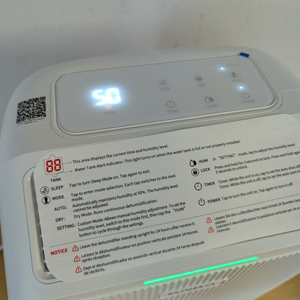 Dehumidifier for Basement with Drain Hose Max 34 Pints, KNKA 2500 Sq.Ft Dehumidi