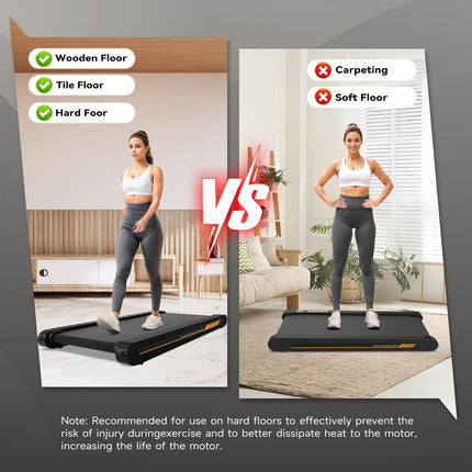 Sperax 4-in-1 Walking Vibration Pad Treadmill, 2.5 HP Under Desk with App Control, 350 lb Capacity (No Remote)