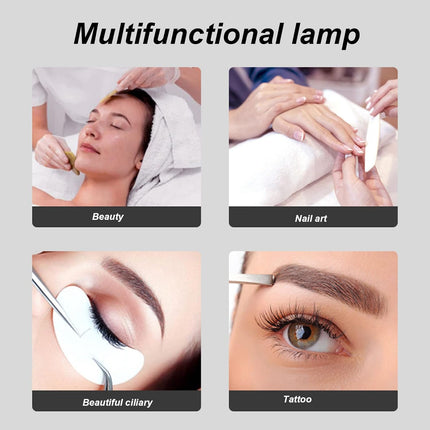 Half Moon Desk Lamp, 25W 3000K to 6500K Half Moon Nail Desk Lamp Adjust Brightne