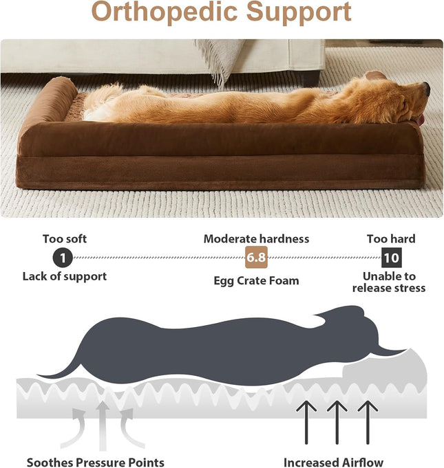 BFPETHOME Dog Beds for Large Dogs, Orthopedic Dog Bed for Medium Large Dogs,Big