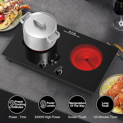 VBGK Electric Cooktop,2400W Electric Burner,Countertop and Built-in Electric Sto