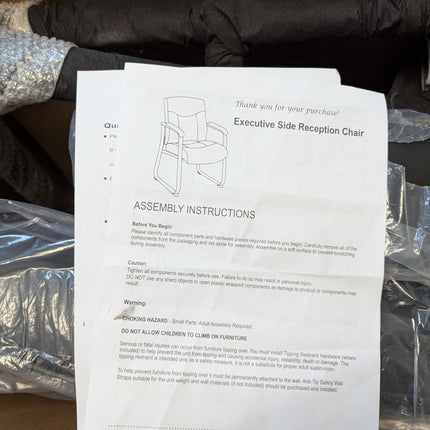 Flash Furniture GO-2136-GG HERCULES Series Big & Tall 500 Lb. Capacity Black Lea