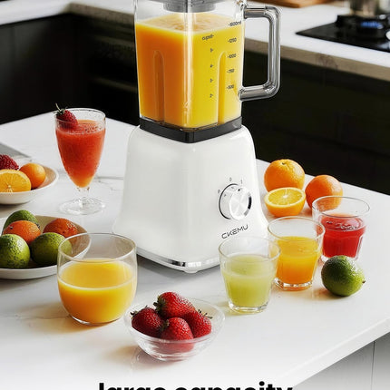 CKEMU Professional Blender For Smoothies, 58 Oz Glass Jar, Glass Blender Includi