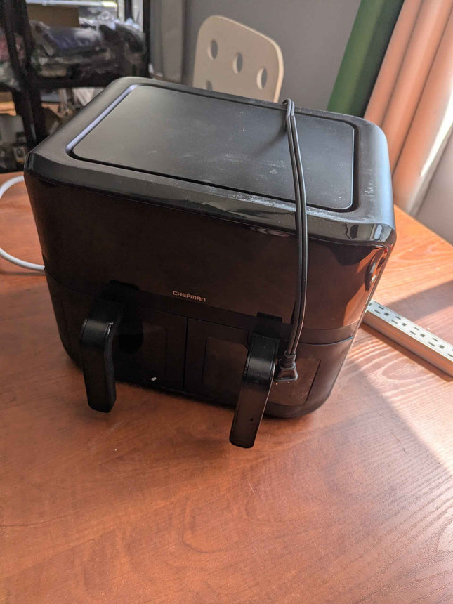 BROKEN BOTTOM (WORKS) CHEFMAN 6 Quart Dual Basket Air Fryer Oven with Easy View