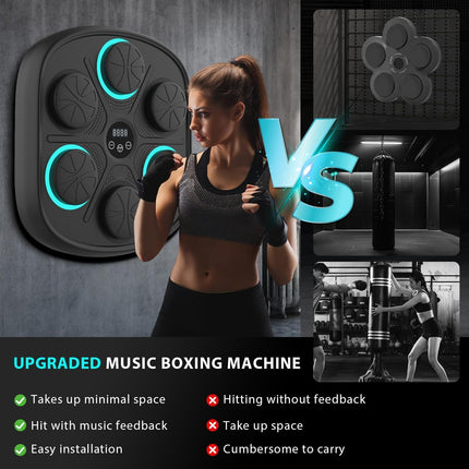 2025 New Smart Music Boxing Machine with Premium Boxing Gloves