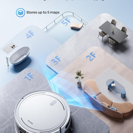Vyzzle Robot Vacuums and Mop 5000PA,3 in 1 Robot Vacuums Lidar Navigation,5 Edit