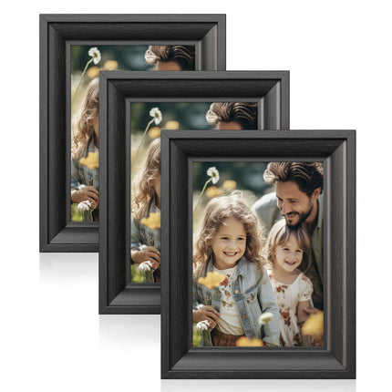 SONGMICS 5x7 Picture Frames with 6 Mats for Wall, Set of 3, Collage Photo Frames