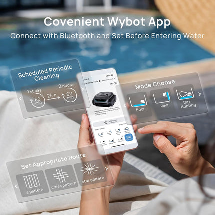WYBOT C2 Vision Cordless Pool Cleaner (2026) with AI Camera, 8 Cleaning Modes, HEPA Filter & App Control