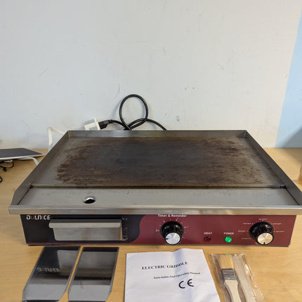 (Used - Fair) 22 Inch Commercial Electric Griddle 3000W, Stainless Flat Top