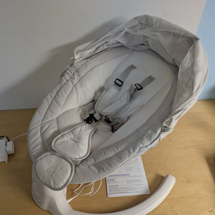 Jool Baby Nova Baby Swing for Infants with Bluetooth Music, Remote, 5 Motion Levels & Removable Canopy, Stone