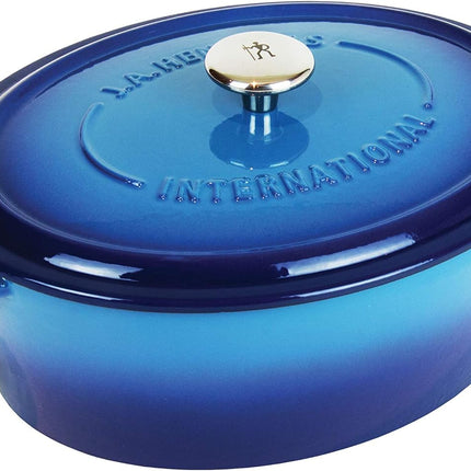 HENCKELS Cast Iron 4.5Qt /4.4L Oval Cast Iron Casserole Dish French Oven with Li