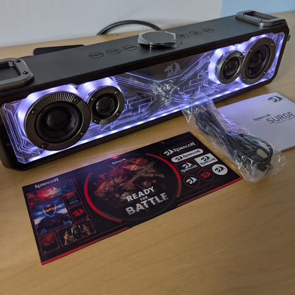 Redragon GS817 RGB Desktop Soundbar, 2.0 Channel Stereo Speakers for Desktop w/M