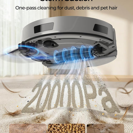 Redroad R11 Robot Vacuum and Mop, 20000Pa Suction, 120-Day Self-Emptying 4L Dust Bag, LiDAR Navigation, Alexa & App