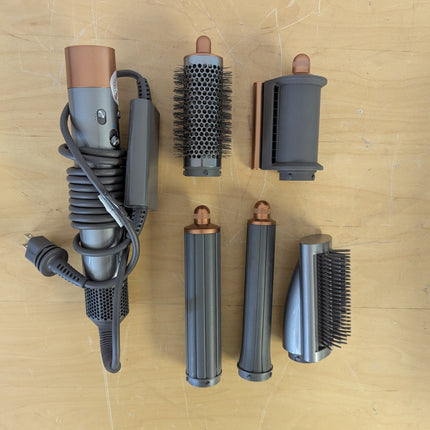 Dyson Airwrap Multi-Styler Long Complete for Long Hair, Nickel/Copper, 5 Attachments (No Soft Brush)