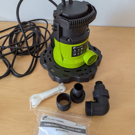 FLUENTPOWER Automatic Submersible Pump for Pool Cover, 3/4 HP 3400GPH Removal Pu