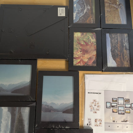 SONGMICS Picture Frames, Collage Picture Frames Set of 10, Two 8x10, Four 5x7, F