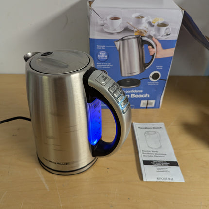 Hamilton Beach Variable Temperature Electric Kettle, 1.7 L, 1500W, 6 Presets, Ke