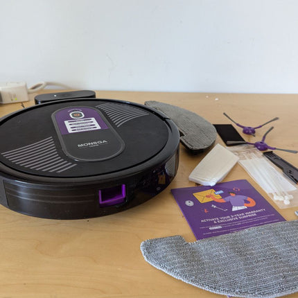 MONSGA Robot Vacuums and mop, Powerful Suction Robotic Vacuum, 140Min Runtime, V