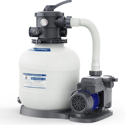 AQUASTRONG 14in Sand Filter Pump for Above Ground Pool with Timer, 2/3 HP Pool P