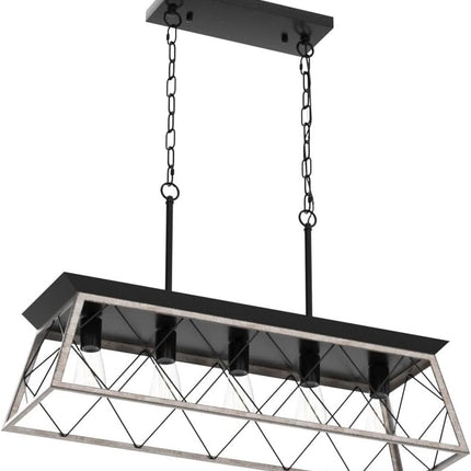 Q&S 5-Light Kitchen Island Light Fixtures Farmhouse Rustic Vintage Industrial Co