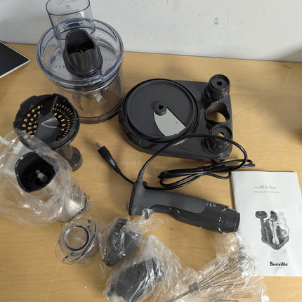 Breville the All in One Immersion Blender BSB530XL, Silver & Black
