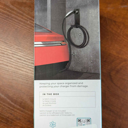 Lectron electric vehicle charger holder J-hook