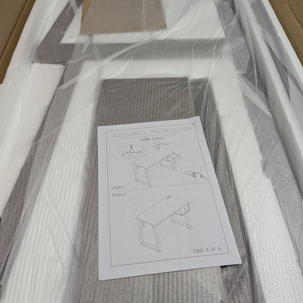 ICE ARMOR 47" W Home Office Writing Desk with One Side Drawer Computer Laptop Ta