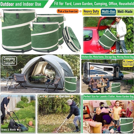 16 Gallon and 24 Gallon Collapsible Trash Can Solid Bottom for Pop-Up Trash Can,
