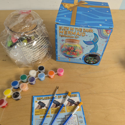 Glow in The Dark Terrarium Crafts Kit for Kids (Mermaid Terrarium)