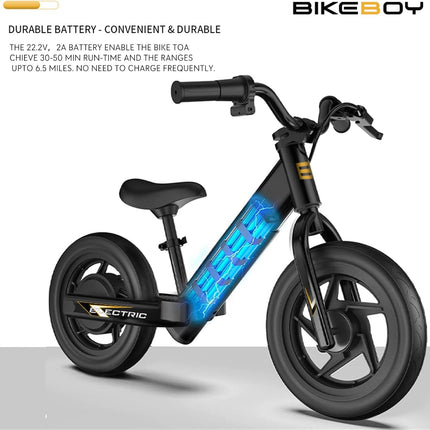 bikeboy Electric Balance Bike Kids Electric Bike for Ages 3-5years Old,24v 100w