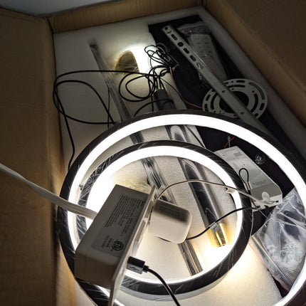 ORANOOR LED Modern Chandeliers for Dining Room, Dimmable Black Gold Chandelier K