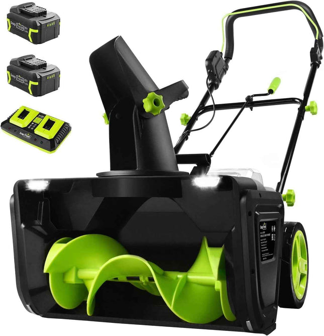 SnapFresh 40V Electric Snow Blower Cordless - 2 x 4.0Ah Battery 20-inch Brushles