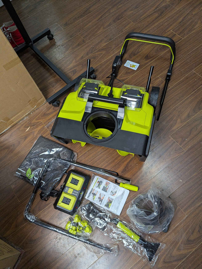 SnapFresh 40V Electric Snow Blower Cordless - 2 x 4.0Ah Battery 20-inch Brushles