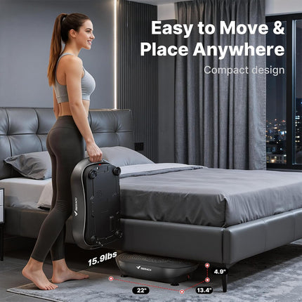Merach V33 Pro Vibration Plate Exercise Machine with LED Touchscreen, 99 Speeds, Bluetooth Speakers, 350 lb Capacity