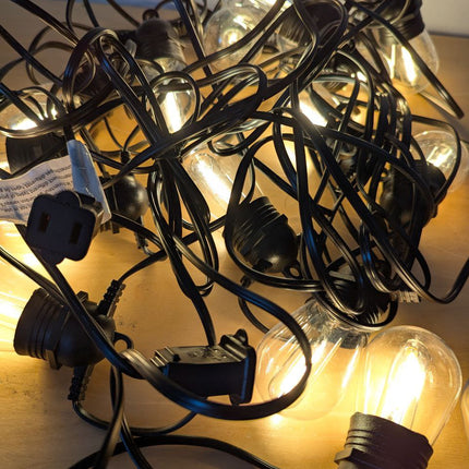 Quntis 53FT Outdoor String Lights, Waterproof Shatterproof Patio Lights String O