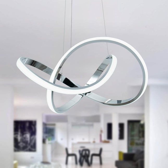 MAYNA Modern Pendant Light with Irregular Ring Lights LED Contemporary Ceiling D
